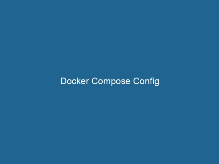 Docker Compose Config - Dockerpros