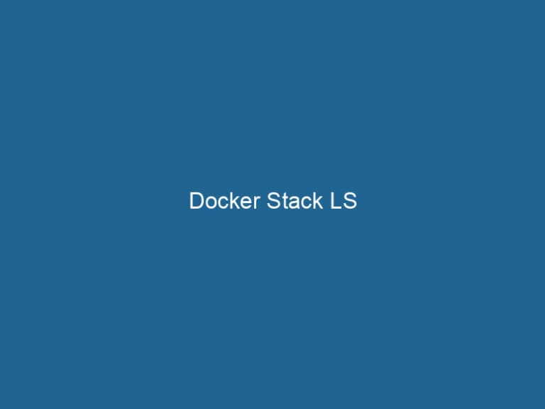 Docker Stack LS - Dockerpros