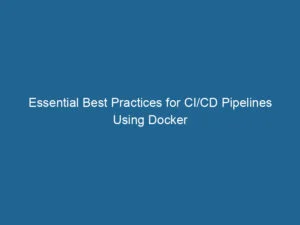 Wichtige bewährte Verfahren für CI/CD-Pipelines mit DockerCI/CD-Pipelines sind ein wesentlicher Bestandteil der modernen Softwareentwicklung. Sie ermöglichen es Entwicklern, Code schnell und effizient zu testen, zu integrieren und bereitzustellen. Docker ist eine beliebte Plattform für die Containerisierung von Anwendungen, die sich nahtlos in CI/CD-Pipelines integrieren lässt. In diesem Artikel werden wir einige bewährte Verfahren für die Verwendung von Docker in CI/CD-Pipelines untersuchen.1. Verwenden Sie Multi-Stage-BuildsMulti-Stage-Builds sind eine Funktion von Docker, die es ermöglicht, mehrere Build-Stufen in einer einzigen Dockerfile-Datei zu definieren. Dies ist besonders nützlich für CI/CD-Pipelines, da es ermöglicht, den Build-Prozess zu optimieren und die Größe der endgültigen Container-Images zu reduzieren. Durch die Verwendung von Multi-Stage-Builds können Sie beispielsweise Abhängigkeiten und Build-Tools in einer separaten Stufe installieren und dann nur die notwendigen Artefakte in die endgültige Stufe kopieren.2. Nutzen Sie CachingDocker bietet eine integrierte Caching-Mechanismus, der dazu beitragen kann, die Build-Zeiten in CI/CD-Pipelines zu verkürzen. Durch die Verwendung von Caching können Sie bereits heruntergeladene Abhängigkeiten und erstellte Artefakte wiederverwenden, anstatt sie bei jedem Build erneut herunterzuladen oder neu zu erstellen. Dies kann die Build-Zeiten erheblich reduzieren und die Effizienz Ihrer CI/CD-Pipelines verbessern.3. Verwenden Sie Docker Compose für die OrchestrierungDocker Compose ist ein Tool, das es ermöglicht, mehrere Container als eine Anwendung zu definieren und zu verwalten. In CI/CD-Pipelines kann Docker Compose verwendet werden, um die verschiedenen Dienste und Abhängigkeiten Ihrer Anwendung zu orchestrieren. Dies erleichtert das Testen und Bereitstellen von Anwendungen, die aus mehreren Komponenten bestehen.4. Implementieren Sie Sicherheitsbest PracticesSicherheit ist ein wichtiger Aspekt bei der Verwendung von Docker in CI/CD-Pipelines. Stellen Sie sicher, dass Sie bewährte Sicherheitspraktiken befolgen, wie z.B. die Verwendung von offiziellen Images aus vertrauenswürdigen Quellen, die regelmäßige Aktualisierung von Images und die Implementierung von Sicherheits-Scans in Ihren Pipelines. Darüber hinaus sollten Sie sicherstellen, dass Ihre Container-Images keine sensiblen Informationen enthalten und dass Sie die richtigen Berechtigungen und Zugriffssteuerungen implementieren.5. Überwachen und ProtokollierenDie Überwachung und Protokollierung sind entscheidend für den Erfolg Ihrer CI/CD-Pipelines. Stellen Sie sicher, dass Sie die richtigen Tools und Techniken implementieren, um den Status Ihrer Pipelines zu überwachen und Probleme schnell zu erkennen und zu beheben. Docker bietet verschiedene Tools und Integrationen für die Überwachung und Protokollierung, wie z.B. Docker Swarm, Docker Compose und Docker Cloud.FazitDie Verwendung von Docker in CI/CD-Pipelines kann die Effizienz und Zuverlässigkeit Ihrer Softwareentwicklungsprozesse erheblich verbessern. Durch die Implementierung der oben genannten bewährten Verfahren können Sie sicherstellen, dass Ihre Pipelines optimal funktionieren und dass Ihre Anwendungen schnell und sicher bereitgestellt werden.